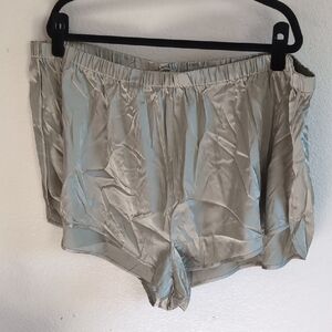 SKIMS Women's Satin Pajama Shorts - Sage Green 4X